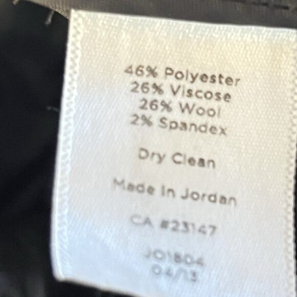 Talbots Heritage Career Pants Women 8 Tan Green Poly Wool Blend Cuffed Work - Picture 7 of 10